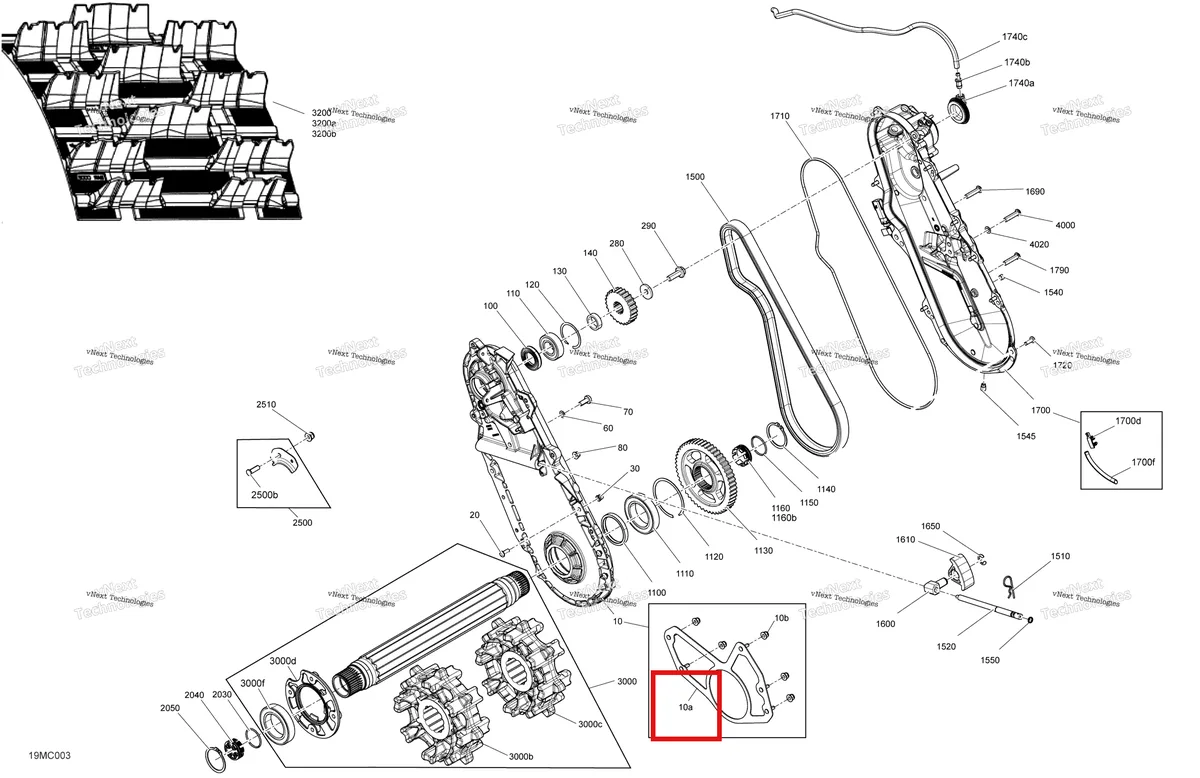 Деталь 504153560 на схеме узла 2023 Ski-Doo BACKCOUNTRY 600R E-TEC - STD Drive - System