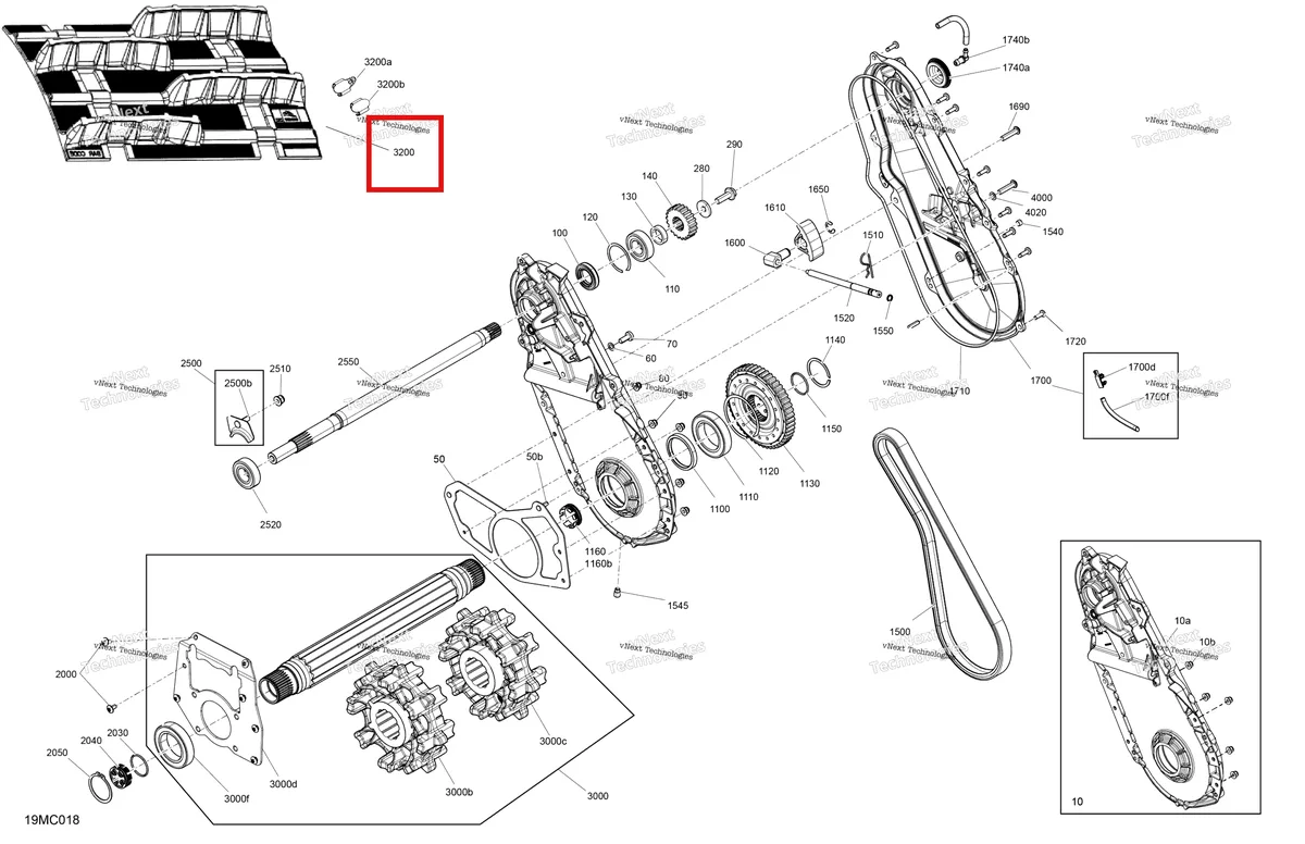 Деталь 504153604 на схеме узла 2023 Ski-Doo MXZ 600RS Drive - System