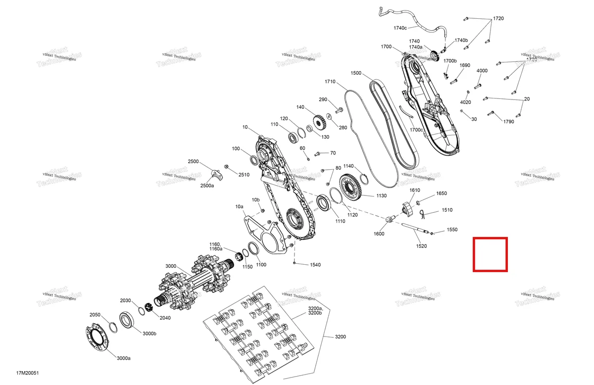 Деталь 504153617 на схеме узла 2020 Ski-Doo BACKCOUNTRY 600R E-TEC Drive - System