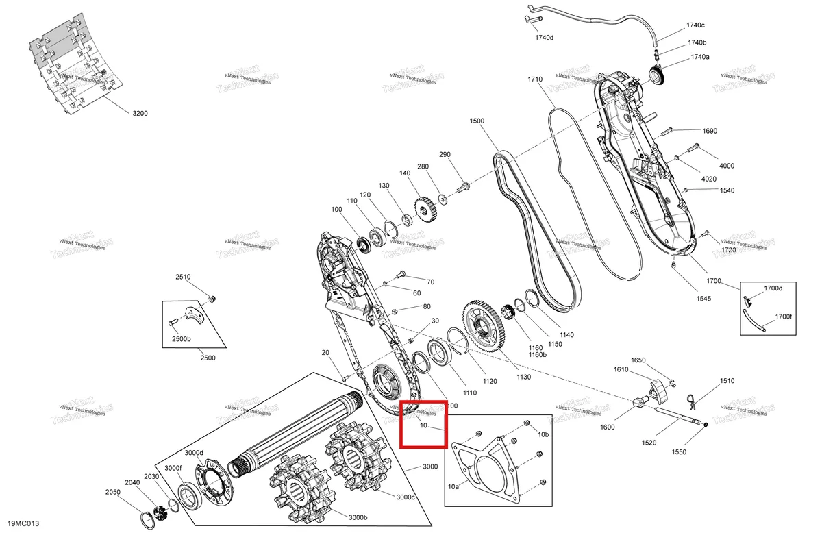 Деталь 504153718 на схеме узла 2023 Ski-Doo MXZ 600 EFI - 40 - NEO Drive - System