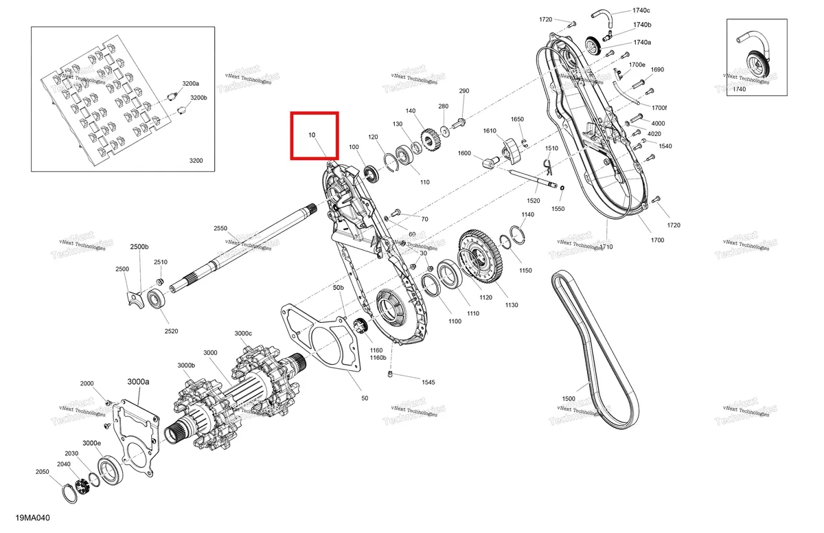 Деталь 504153720 на схеме узла 2021 Ski-Doo MXZ 600RS Drive - System