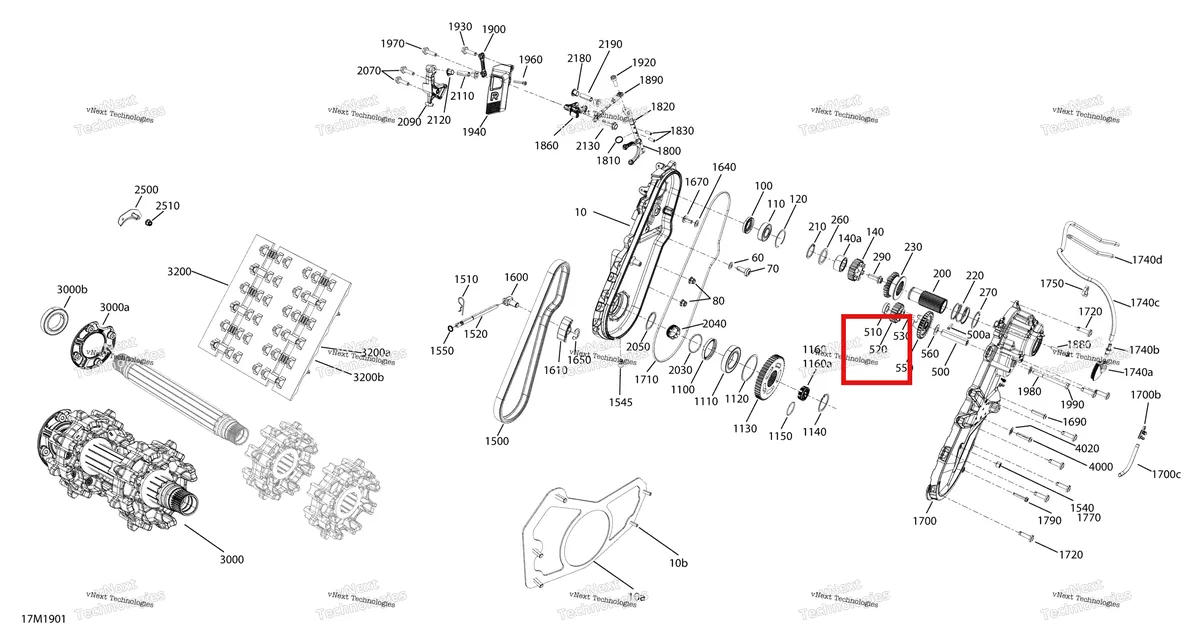 Деталь 504153736 на схеме узла 2019 Ski-Doo EXPEDITION SPORT 900 ACE Drive - Rev Gen4
