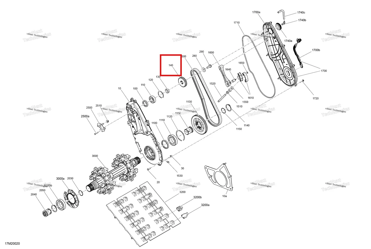 Деталь 504153783 на схеме узла 2020 Ski-Doo TUNDRA 600HO E-TEC Drive - System