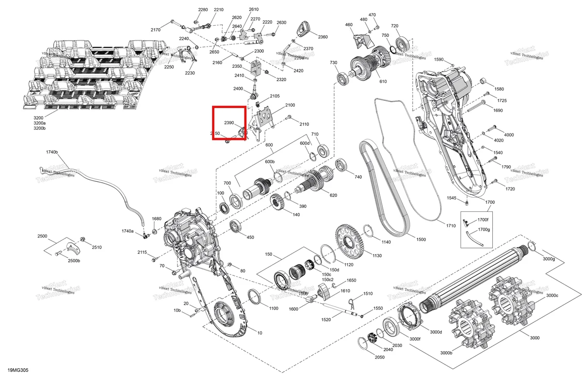 Деталь 504153984 на схеме узла 2027 Ski-Doo EXPEDITION - LE - 600R E-TEC - ABVA - Neo Yellow - 20X154X1.5CSS Track Drive - System