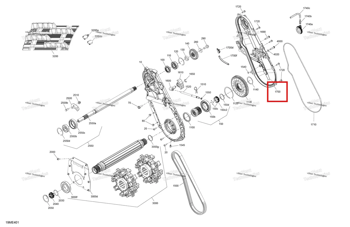 Деталь 504154066 на схеме узла 2025 Ski-Doo MXZ - RACING - 600 RS - BMSA - Neo Yellow Drive - System