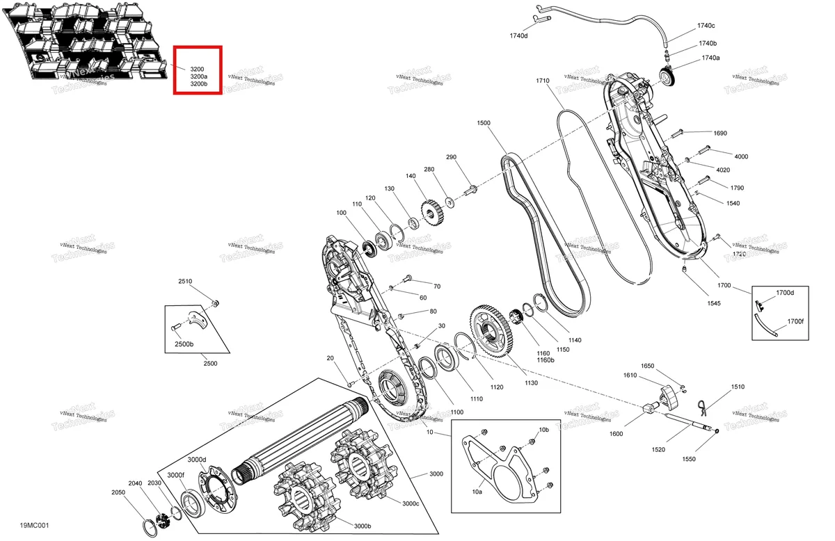 Деталь 504154081 на схеме узла 2023 Ski-Doo TUNDRA SPORT 600 EFI Drive - System