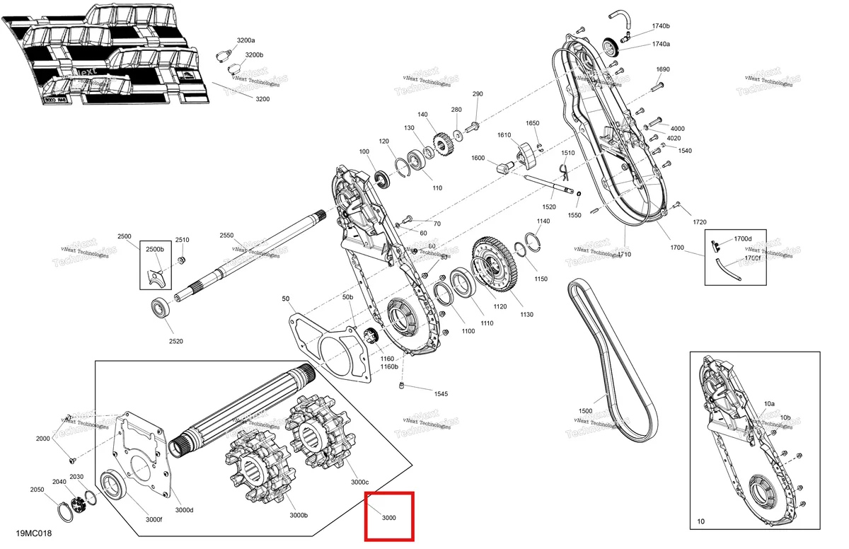 Деталь 504154088 на схеме узла 2023 Ski-Doo MXZ 600RS Drive - System