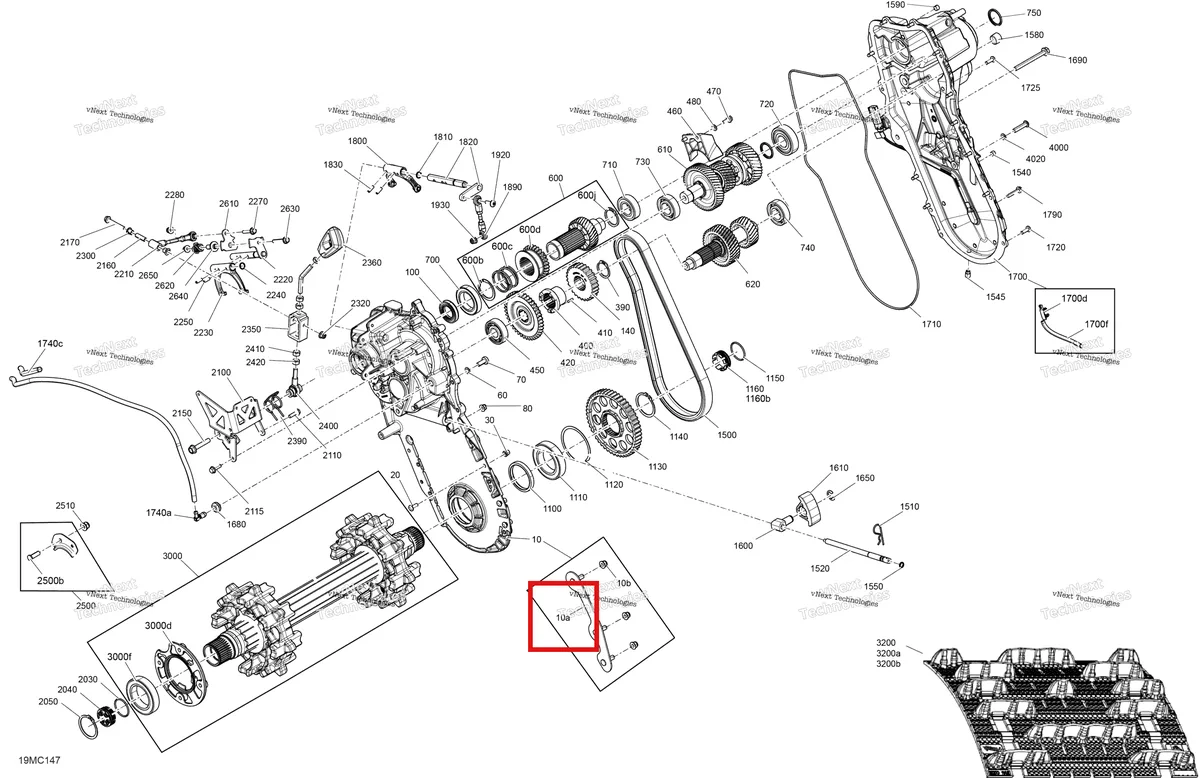 Деталь 504154136 на схеме узла 2023 Ski-Doo SKANDIC LE 600 ACE Drive - System
