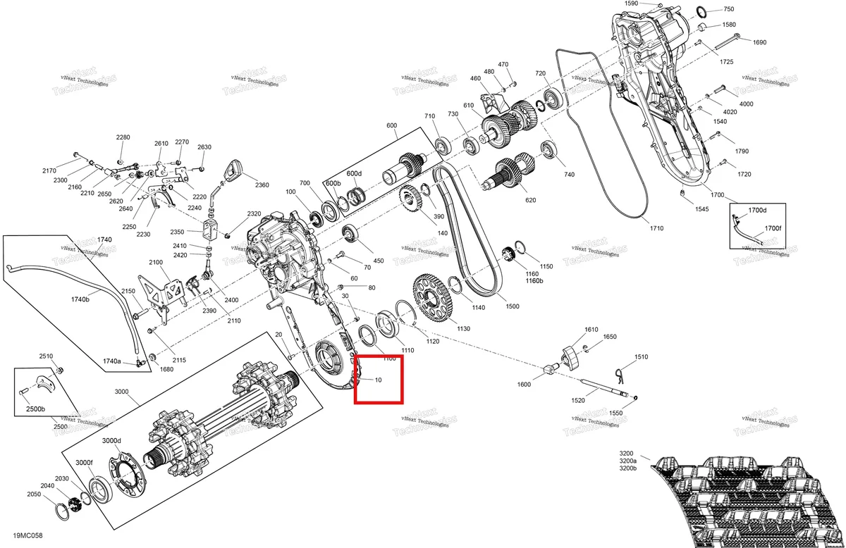 Деталь 504154169 на схеме узла 2023 Ski-Doo EXPEDITION LE 600R E-TEC - 20 INCH Drive - System