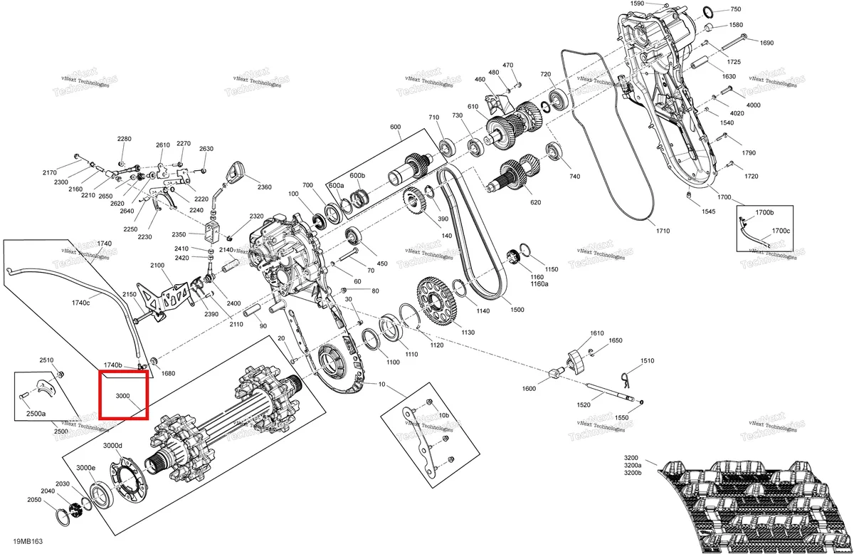 Деталь 504154209 на схеме узла 2022 Ski-Doo EXPEDITION SWT 600R E-TEC Drive - System