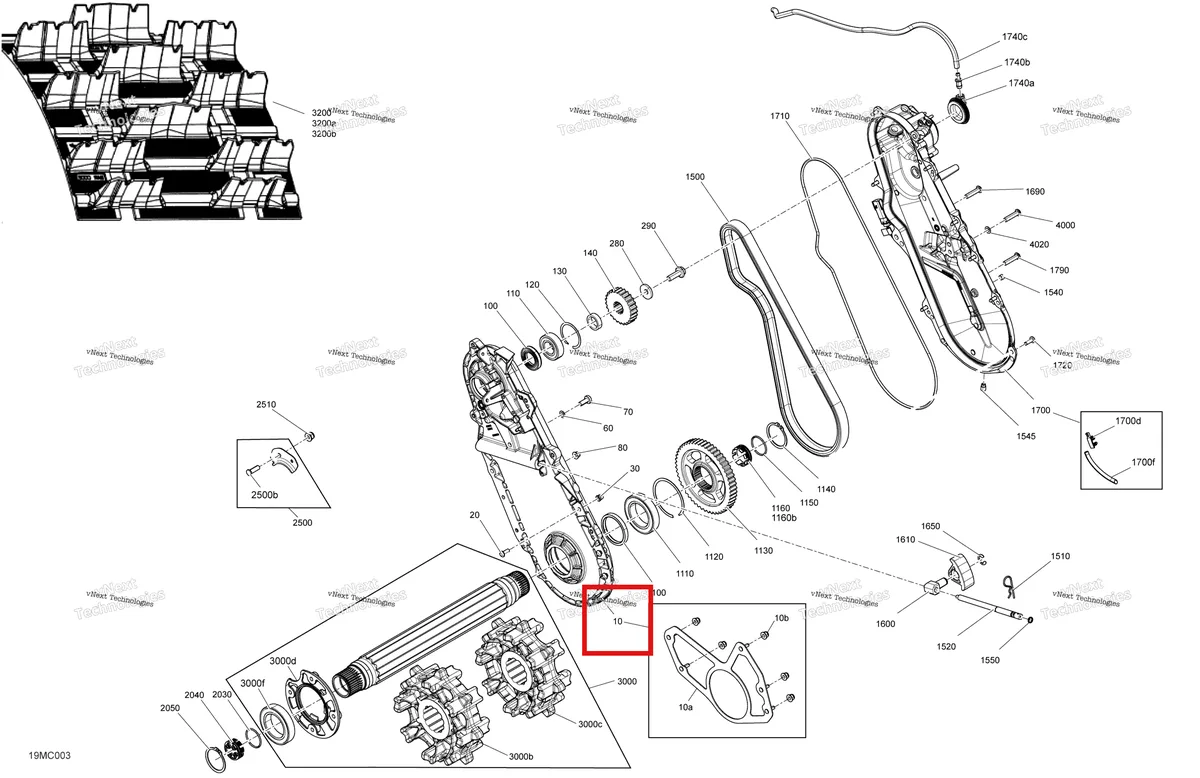 Деталь 504154227 на схеме узла 2023 Ski-Doo BACKCOUNTRY 600R E-TEC - STD Drive - System