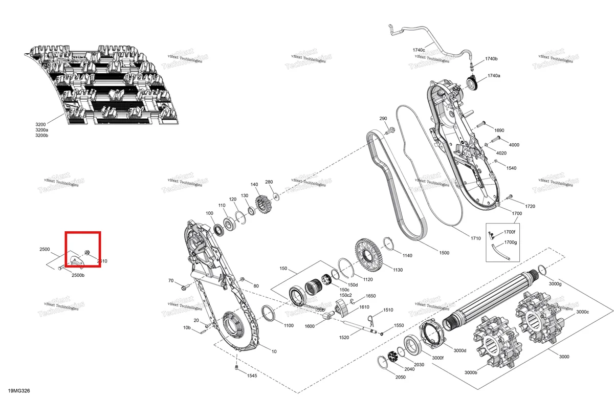 Деталь 504154387 на схеме узла 2027 Ski-Doo MXZ - X - 850 E-TEC - UPVA - Deep Black - 15X137X1.5IR Track Drive - System