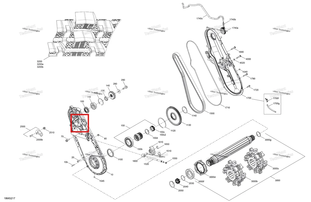 Деталь 504154686 на схеме узла 2027 Ski-Doo FREERIDE - STD - 850 E-TEC - VCVD - Ultraviolet - 15X154X3P4 Track - SHOT starter Drive - System