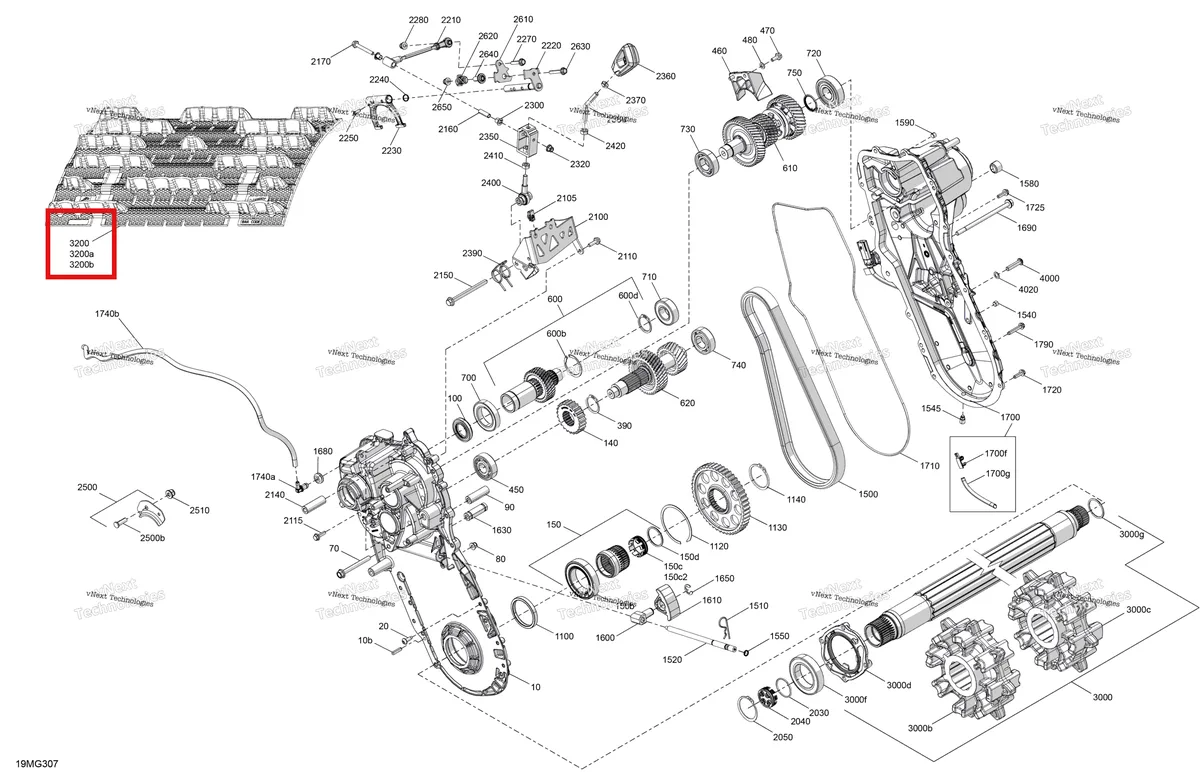 Деталь 504154712 на схеме узла 2027 Ski-Doo EXPEDITION - LE - 600R E-TEC - ABVC - Neo Yellow - 24X154X1.5CST Track Drive - System