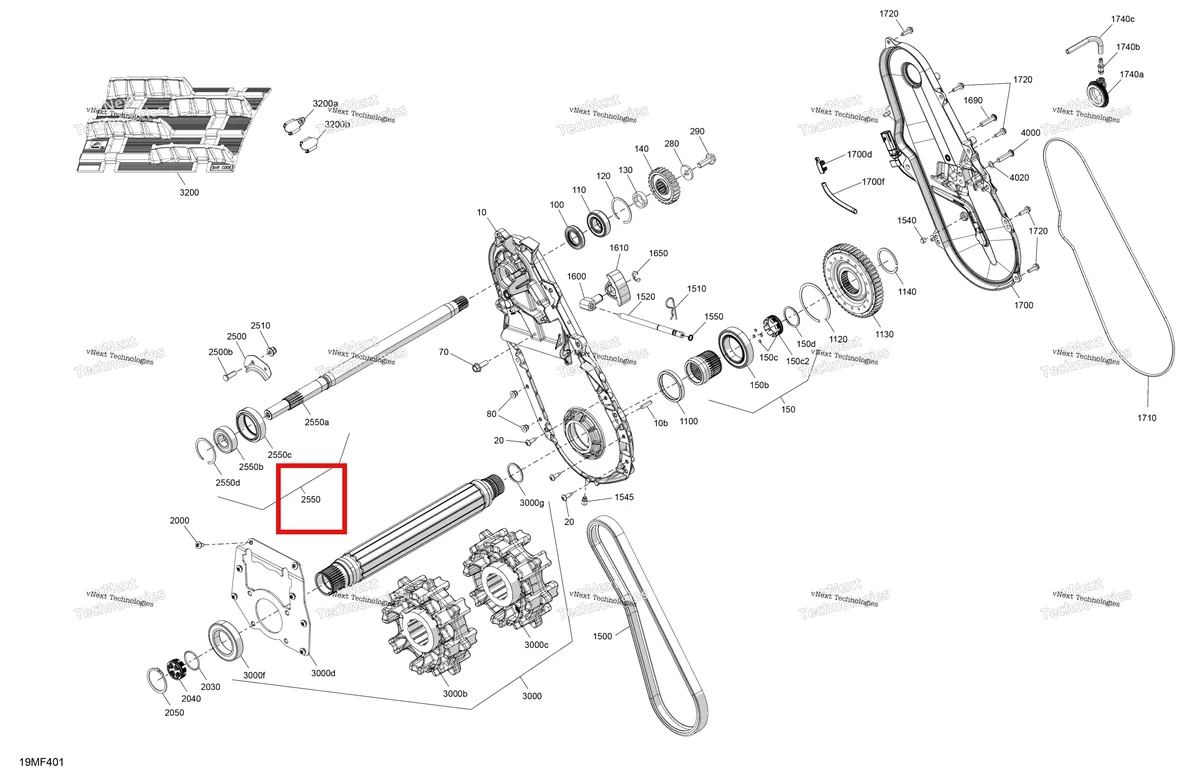 Деталь 504154721 на схеме узла 2026 Ski-Doo MXZ - RACING - 600 RS - BMTA - Neo Yellow - 15X137X1.75R Track Drive - System