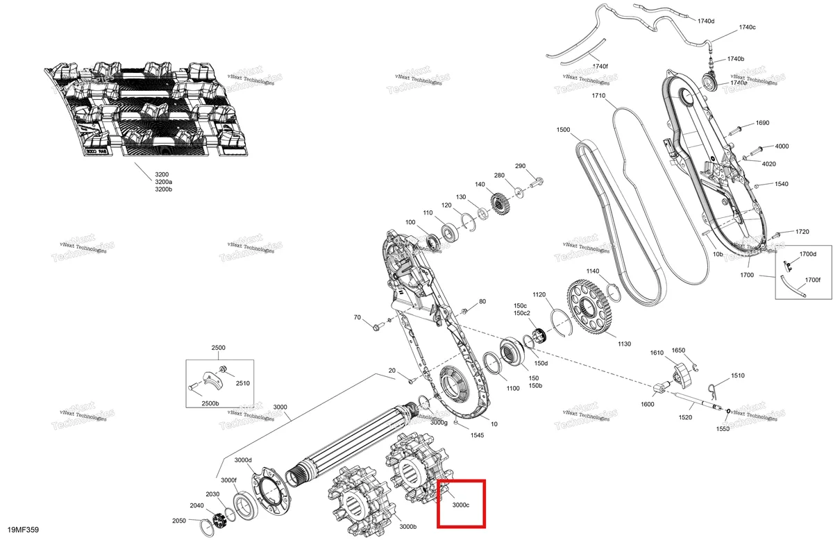Деталь 504154791 на схеме узла 2026 Ski-Doo MXZ - X-RS with Competition package - 850 E-TEC Turbo R - UCTD - Deep Black - 15X137X1.25RSII2P Track Drive - System