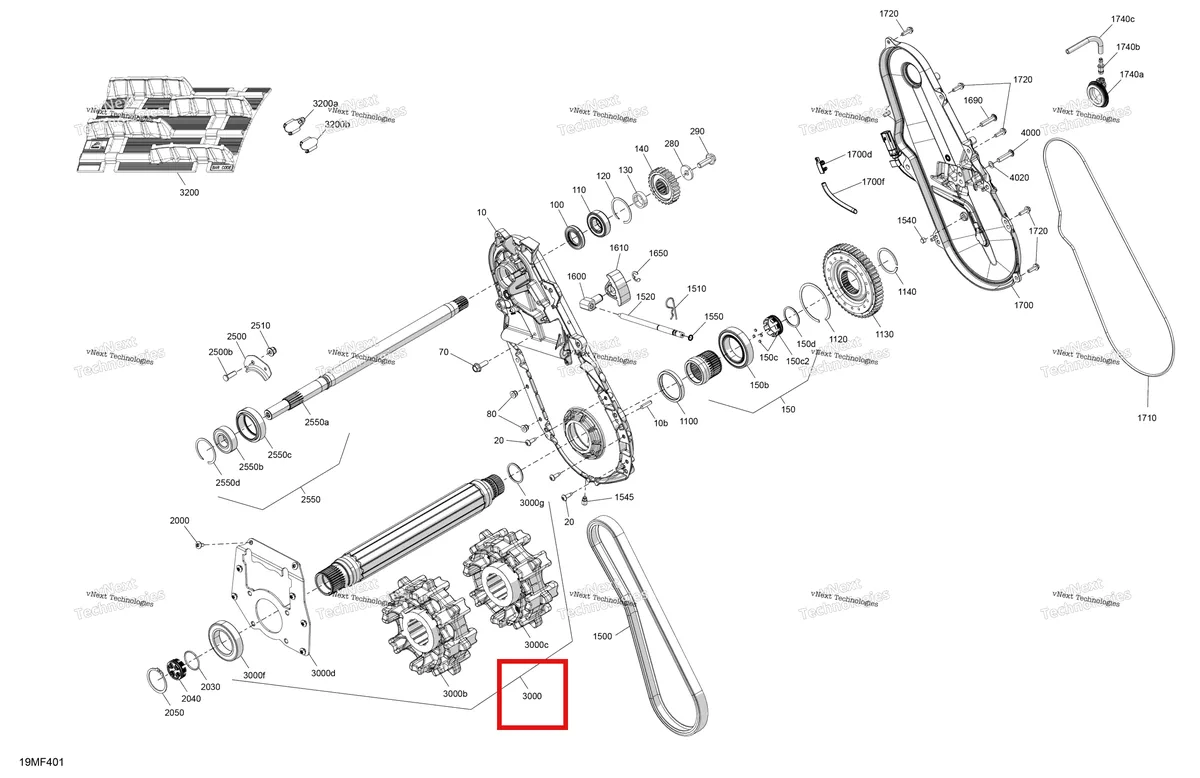 Деталь 504154968 на схеме узла 2026 Ski-Doo MXZ - RACING - 600 RS - BMTA - Neo Yellow - 15X137X1.75R Track Drive - System