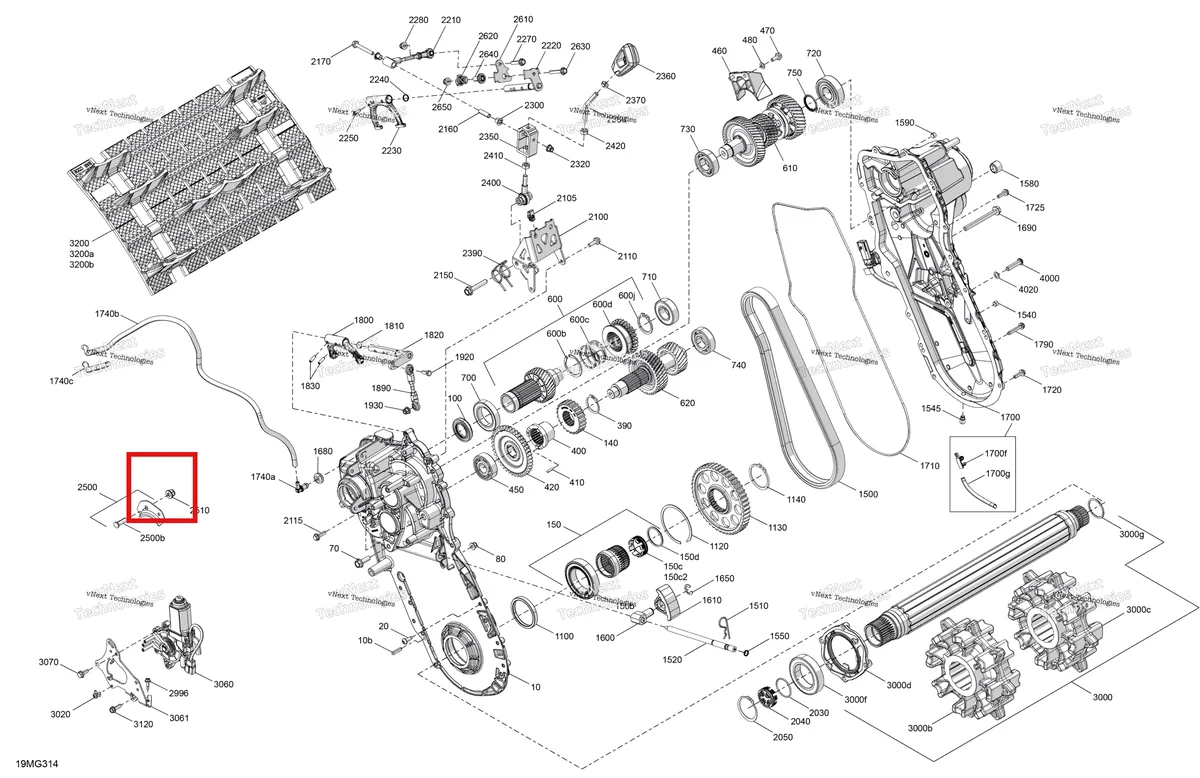 Деталь 504154997 на схеме узла 2027 Ski-Doo EXPEDITION - SE - 900 ACE - AEVB - Deep Black - 20X154X1.5ICSS Track Drive - System