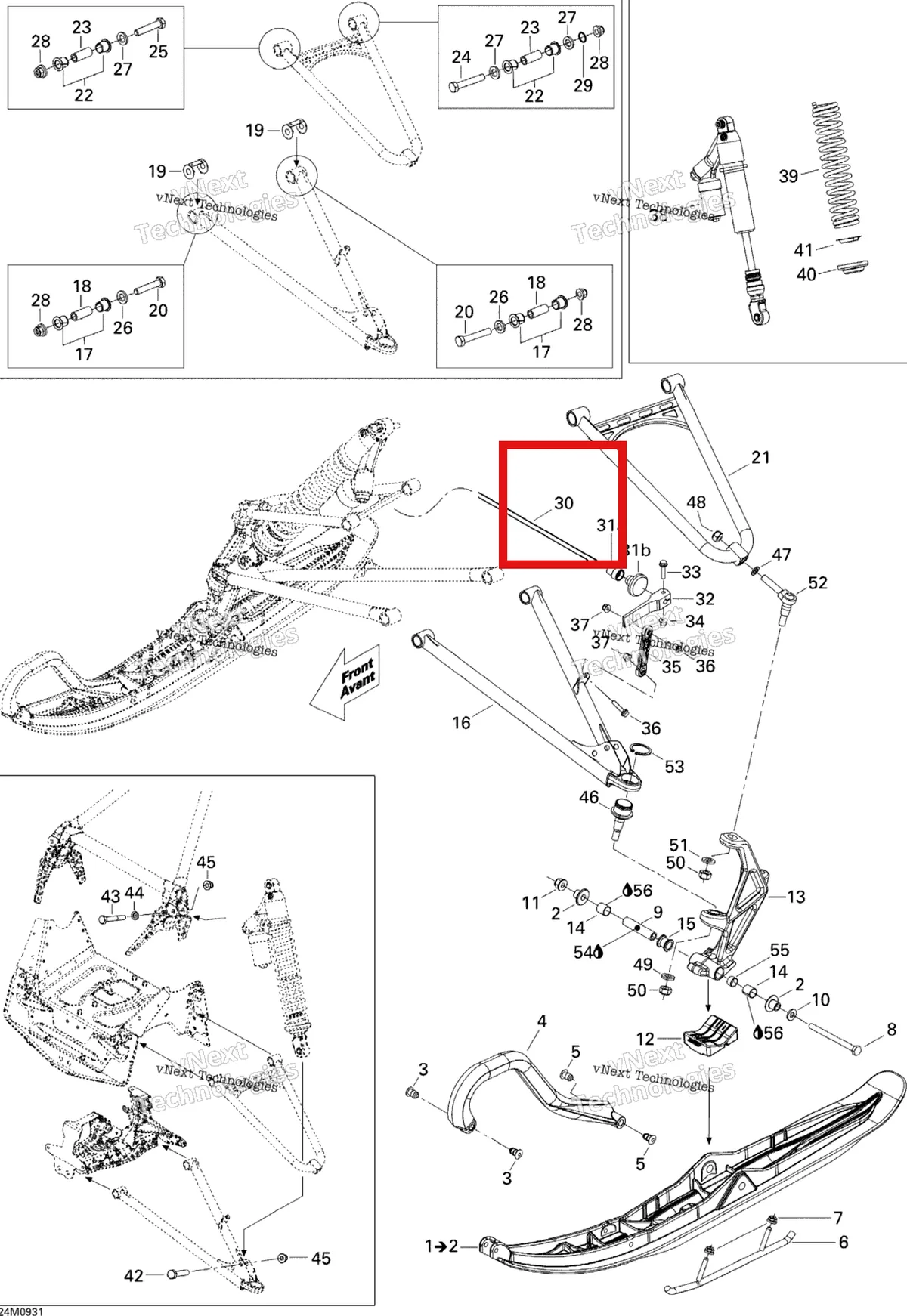 Схема применяемости: Stabilisator Ski-Doo 505072059