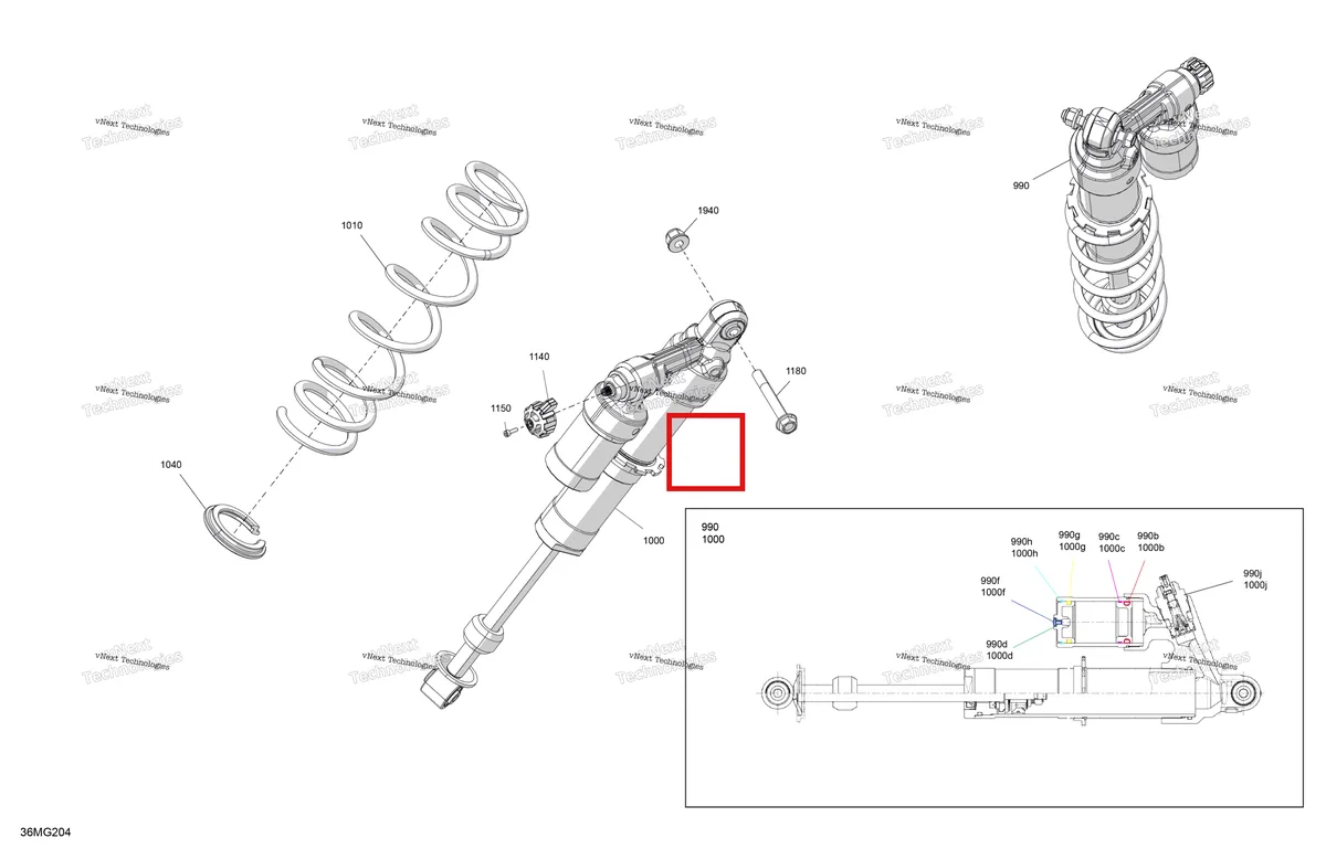 Деталь 505072760 на схеме узла 2027 Ski-Doo FREERIDE - STD - 850 E-TEC - VBVA - Ultraviolet - 15X146X2.5P Track - SHOT starter Suspension - Front Shock