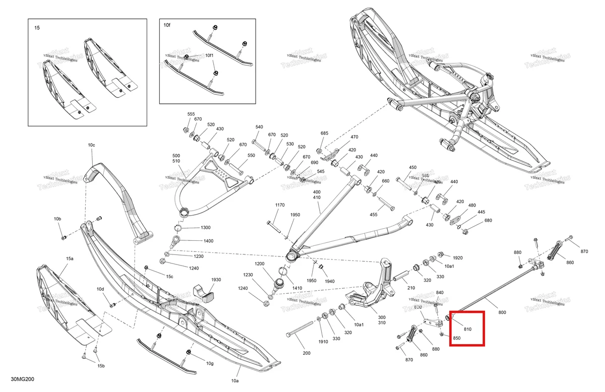 Деталь 505072786 (Деталь Bushing. Model-800 E-tec) на схеме узла 2027 Ski-Doo SUMMIT - Adrenaline - 850 E-TEC - CFVA - Northern Lichen - 16X165X3P4F Track - SHOT starter Suspension - Front