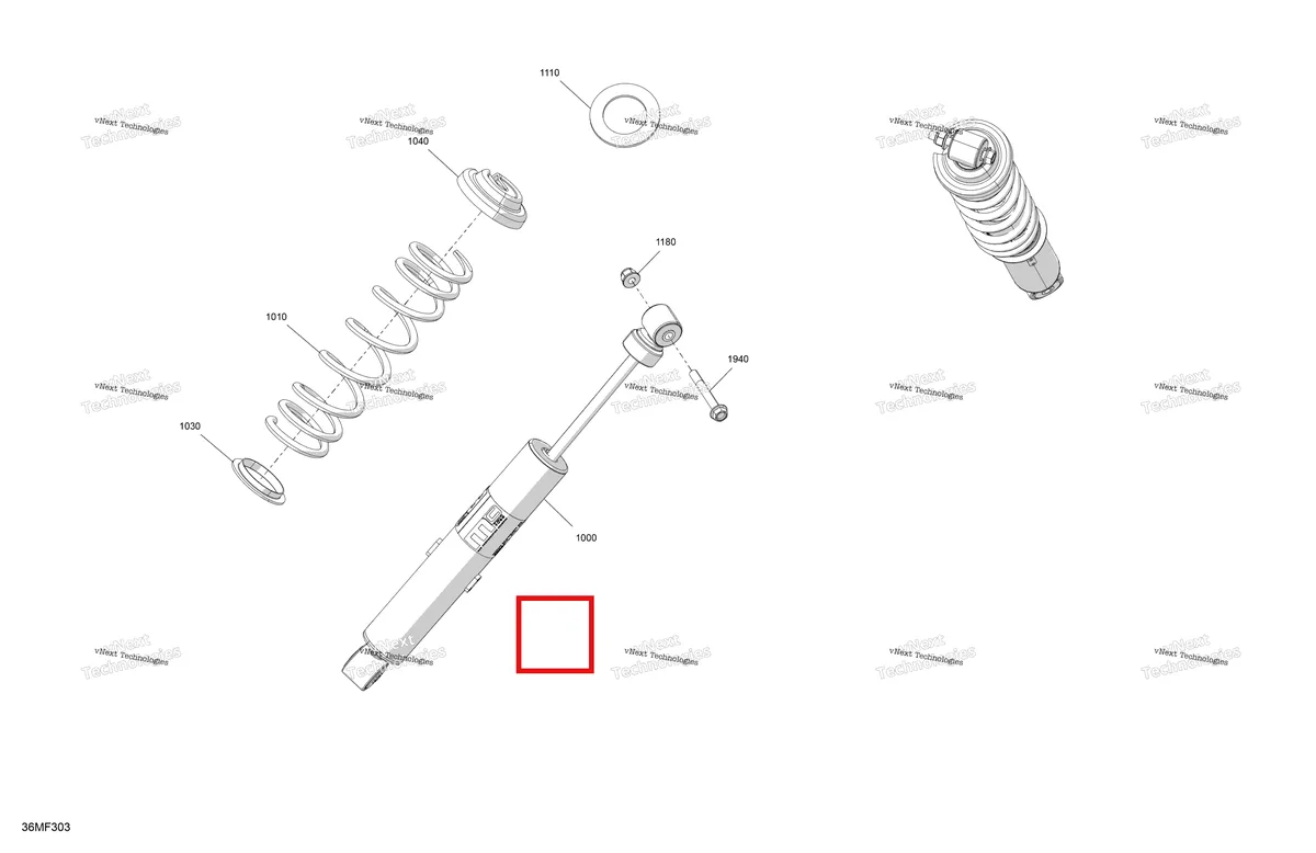 Деталь 505073265 на схеме узла 2026 Ski-Doo MXZ - NEO - 600 EFI - 45 - BBTA - Deep Black - 14X120X1.0C Track Suspension - Front Shock