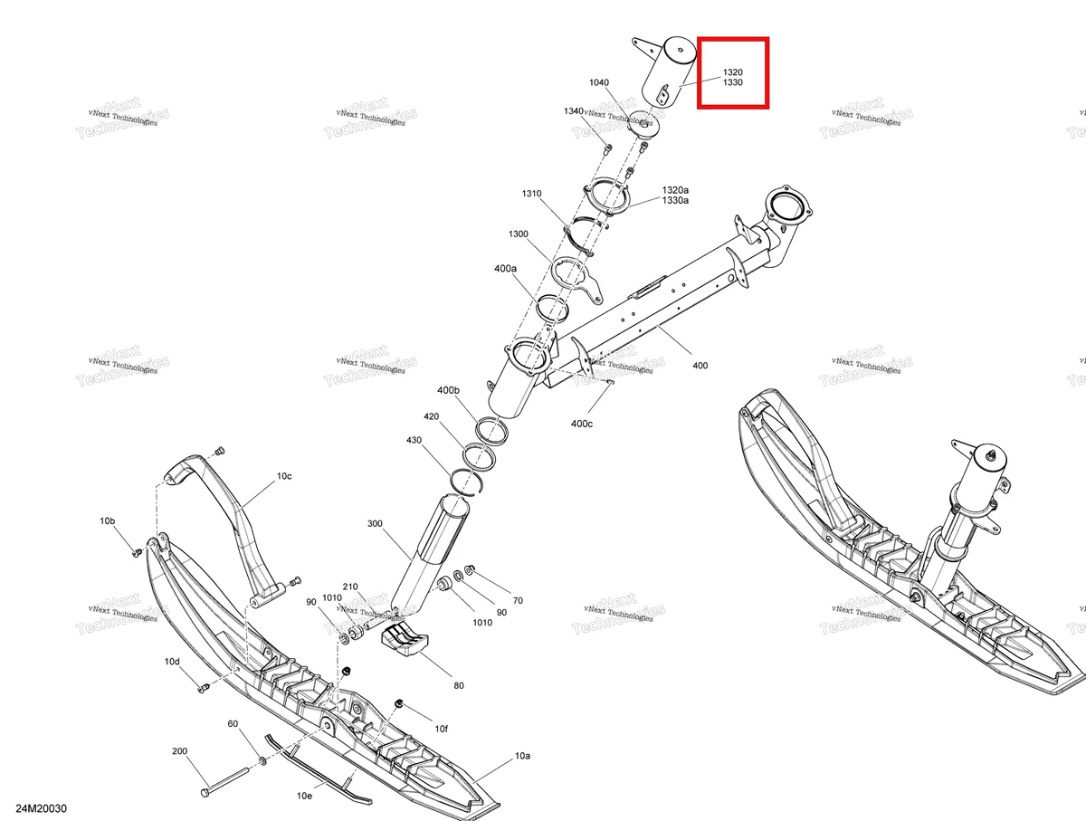 Деталь 505073449 на схеме узла 2020 Ski-Doo TUNDRA 600 ACE Suspension, Front - System