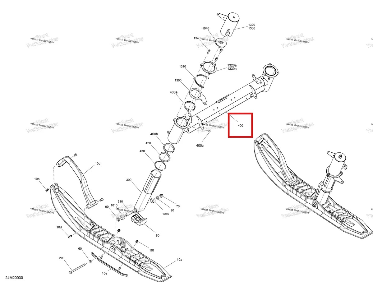 Деталь 505073497 на схеме узла 2020 Ski-Doo TUNDRA 600 ACE Suspension, Front - System
