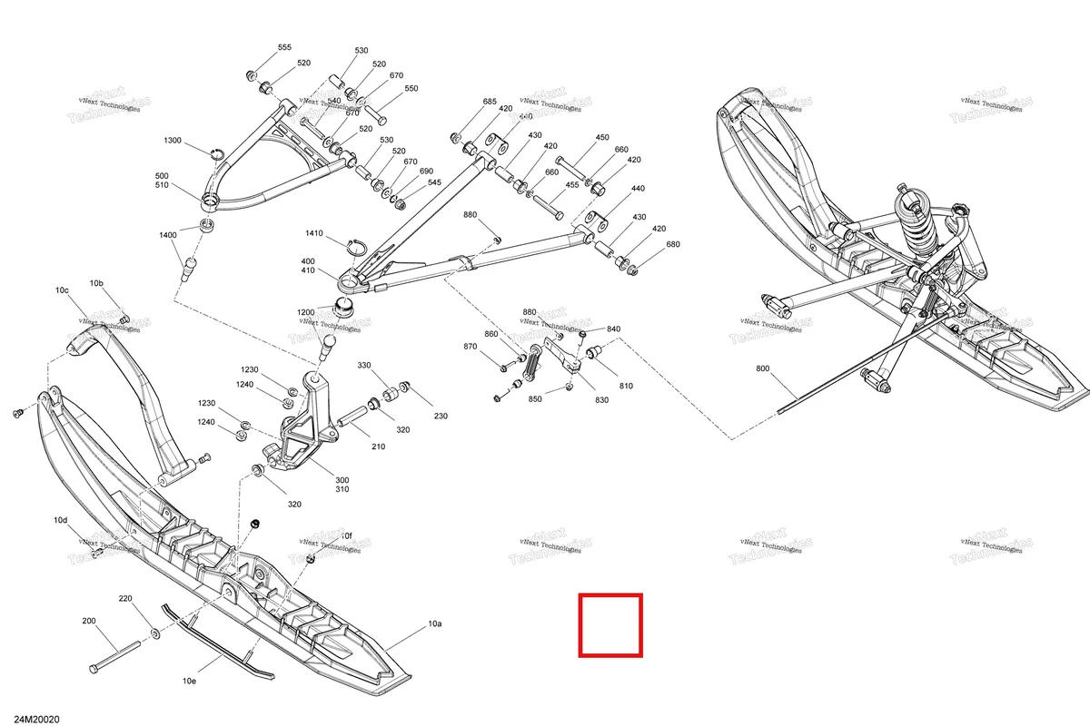 Деталь 505073636 (Шаровая опора) на схеме узла 2020 Ski-Doo EXPEDITION SPORT 550F Suspension, Front - System