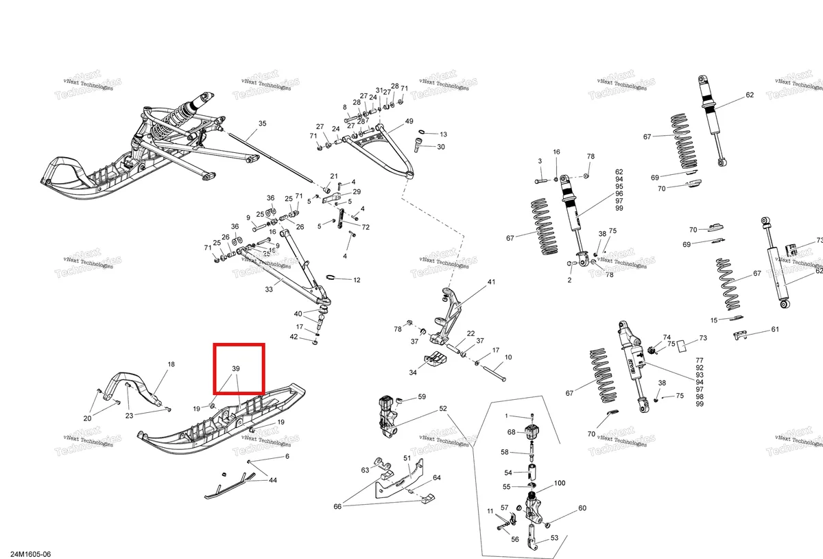 Деталь 505073658 на схеме узла 2016 Ski-Doo MXZ 800R E-TEC Front Suspension And Ski - All Models