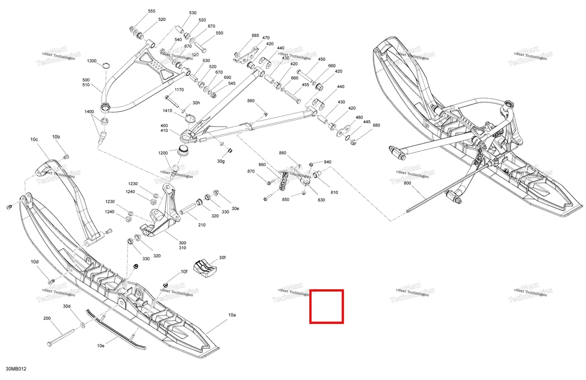 Деталь 505074009 на схеме узла 2022 Ski-Doo BACKCOUNTRY 146 850 E-TEC - XRS Suspension - Front