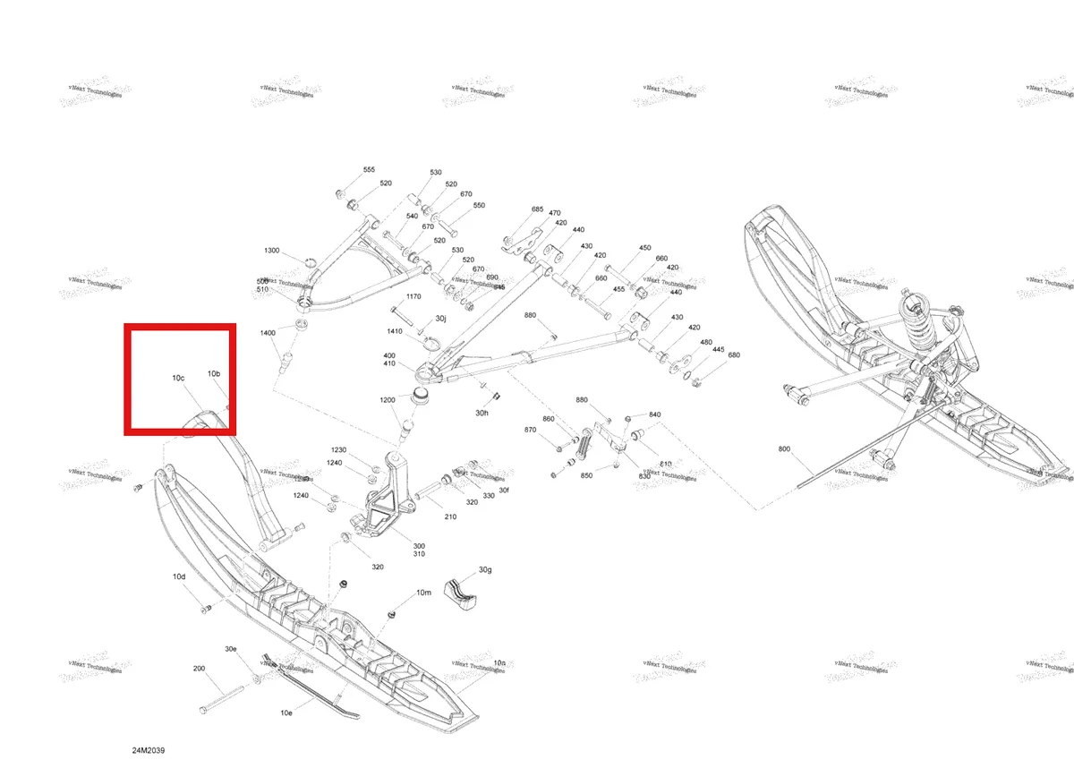 Деталь 505074229 на схеме узла 2020 Ski-Doo FREERIDE 137 850 E-TEC Suspension, Front - System - 137 - 146