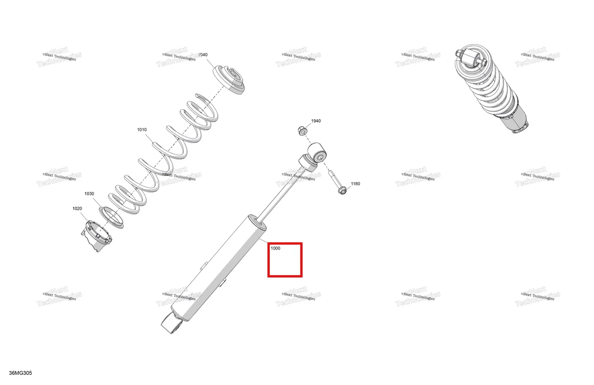 Деталь 505074389 на схеме узла 2027 Ski-Doo BACKCOUNTRY - SPORT - 600 EFI - UBVA - Neo Yellow - 16X146X2.0P Track Suspension - Front Shock