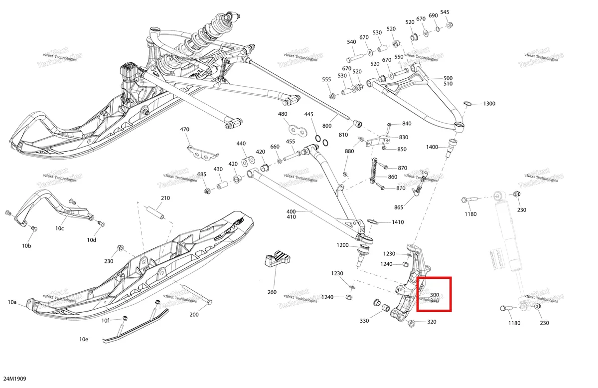 Деталь 505074488 на схеме узла 2019 Ski-Doo FREERIDE 146 850 E-TEC Front Suspension And Ski - Packages 137 & 146