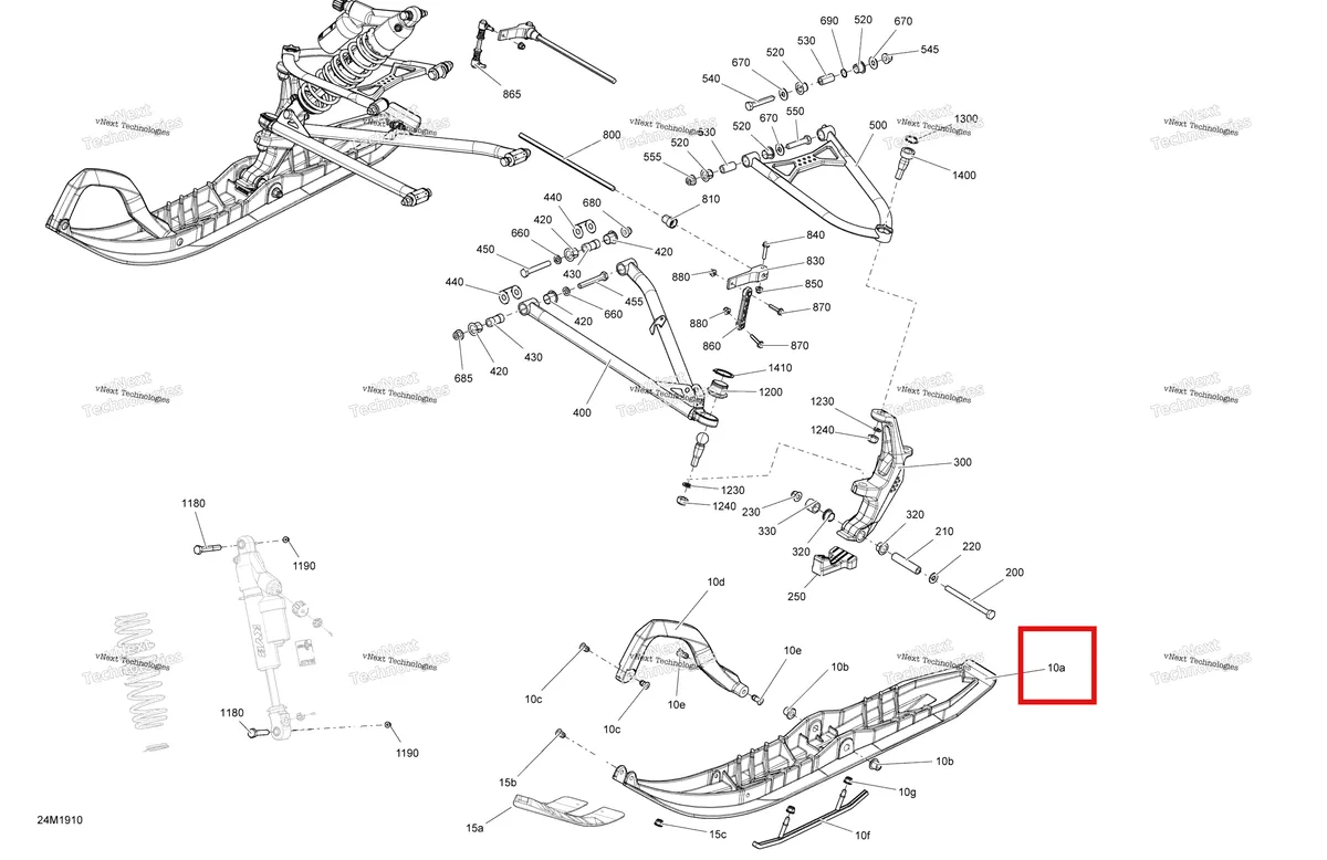 Деталь 505074490 на схеме узла 2019 Ski-Doo SUMMIT 600R E-TEC Front Suspension And Ski