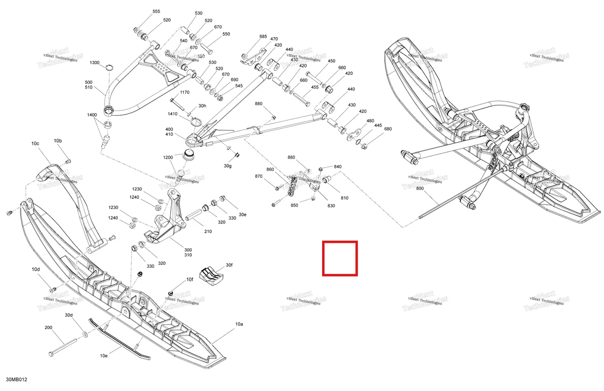 Деталь 505074504 на схеме узла 2022 Ski-Doo BACKCOUNTRY 146 850 E-TEC - XRS Suspension - Front