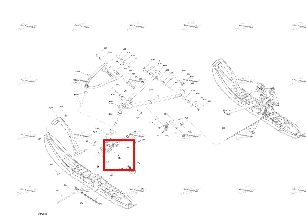 Деталь 505074568 на схеме узла 2020 Ski-Doo FREERIDE 137 850 E-TEC Suspension, Front - System - 137 - 146