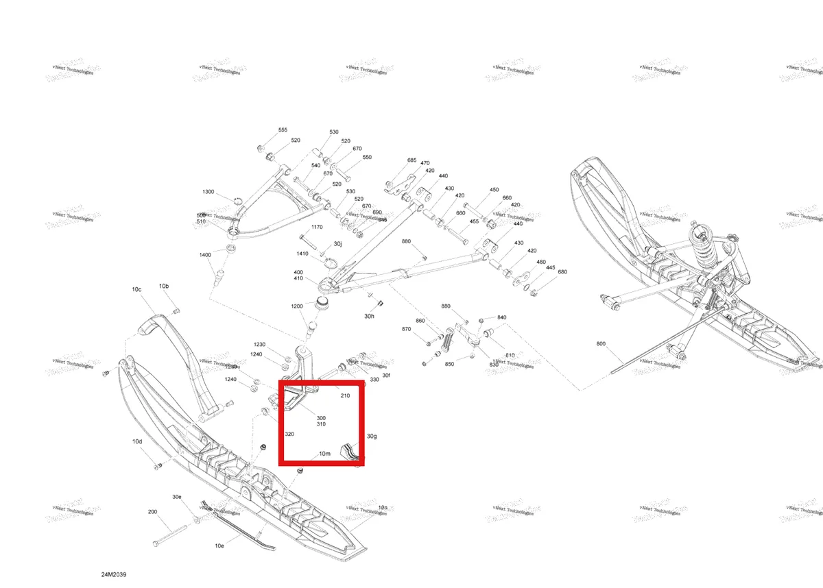 Деталь 505074569 на схеме узла 2020 Ski-Doo FREERIDE 137 850 E-TEC Suspension, Front - System - 137 - 146