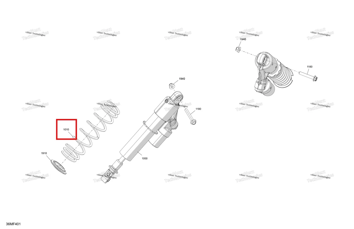 Деталь 505075515 на схеме узла 2026 Ski-Doo MXZ - RACING - 600 RS - BMTA - Neo Yellow - 15X137X1.75R Track Suspension - Front Shock