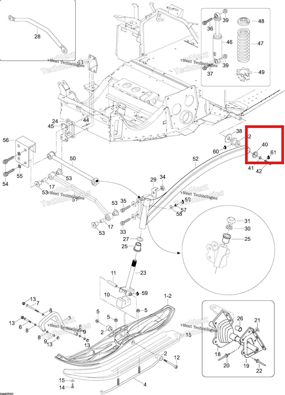 Схема применяемости: Cup Ski-Doo Expedition TUV V800 4-TEC (2009) (506115800)