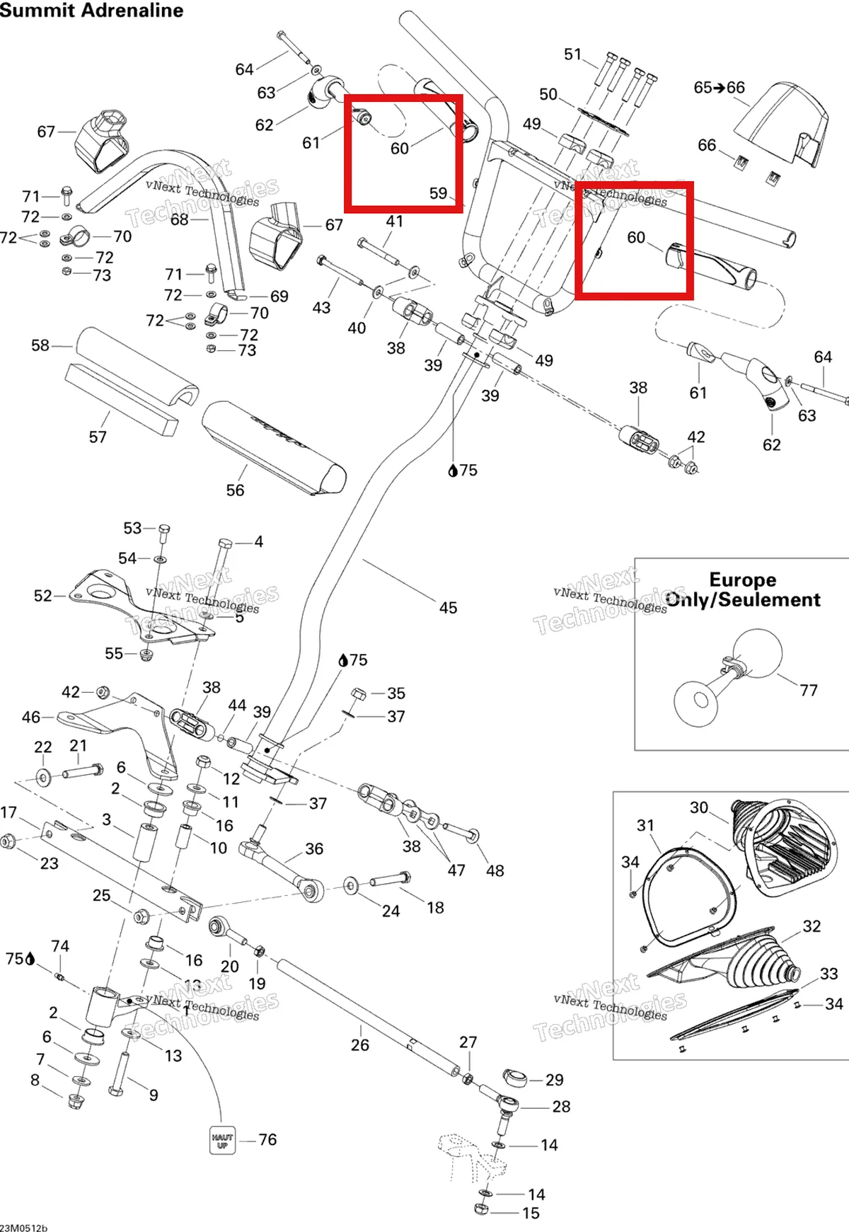 Схема применяемости: Ручка рукоятка Ski-Doo 506151595