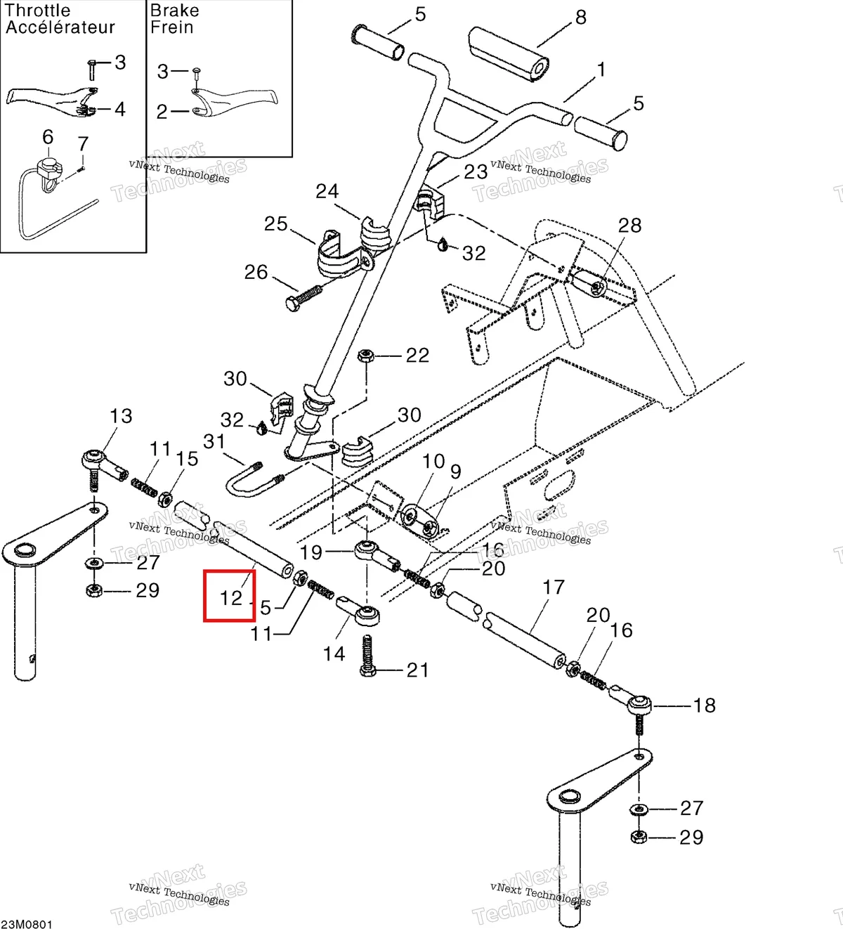 Деталь 506151693 на схеме узла 2008 Ski-Doo Mini Z Steering