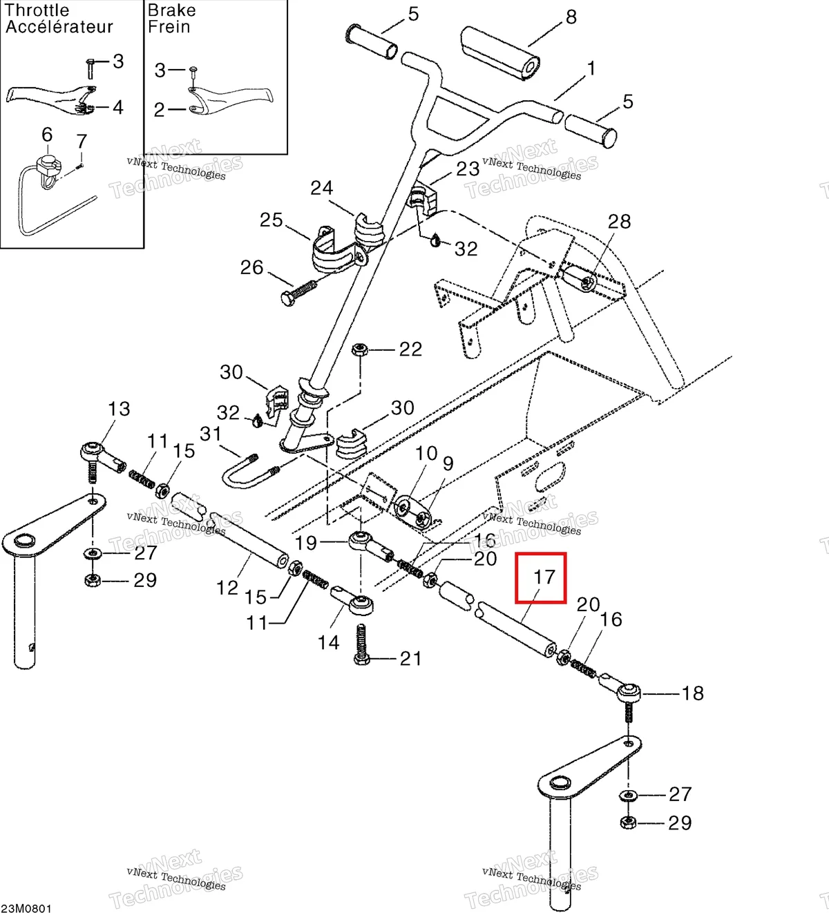 Деталь 506151695 на схеме узла 2008 Ski-Doo Mini Z Steering