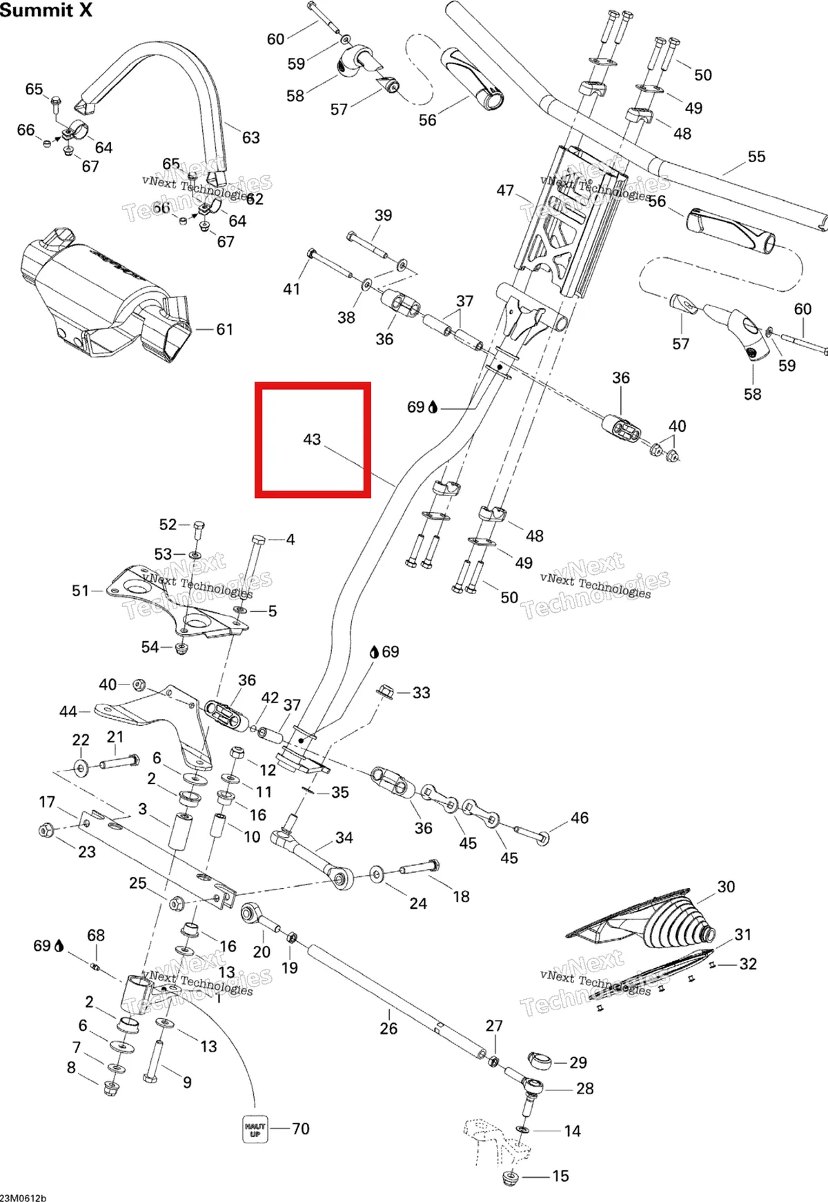 Схема применяемости: Основной трубка Ski-Doo 506151772