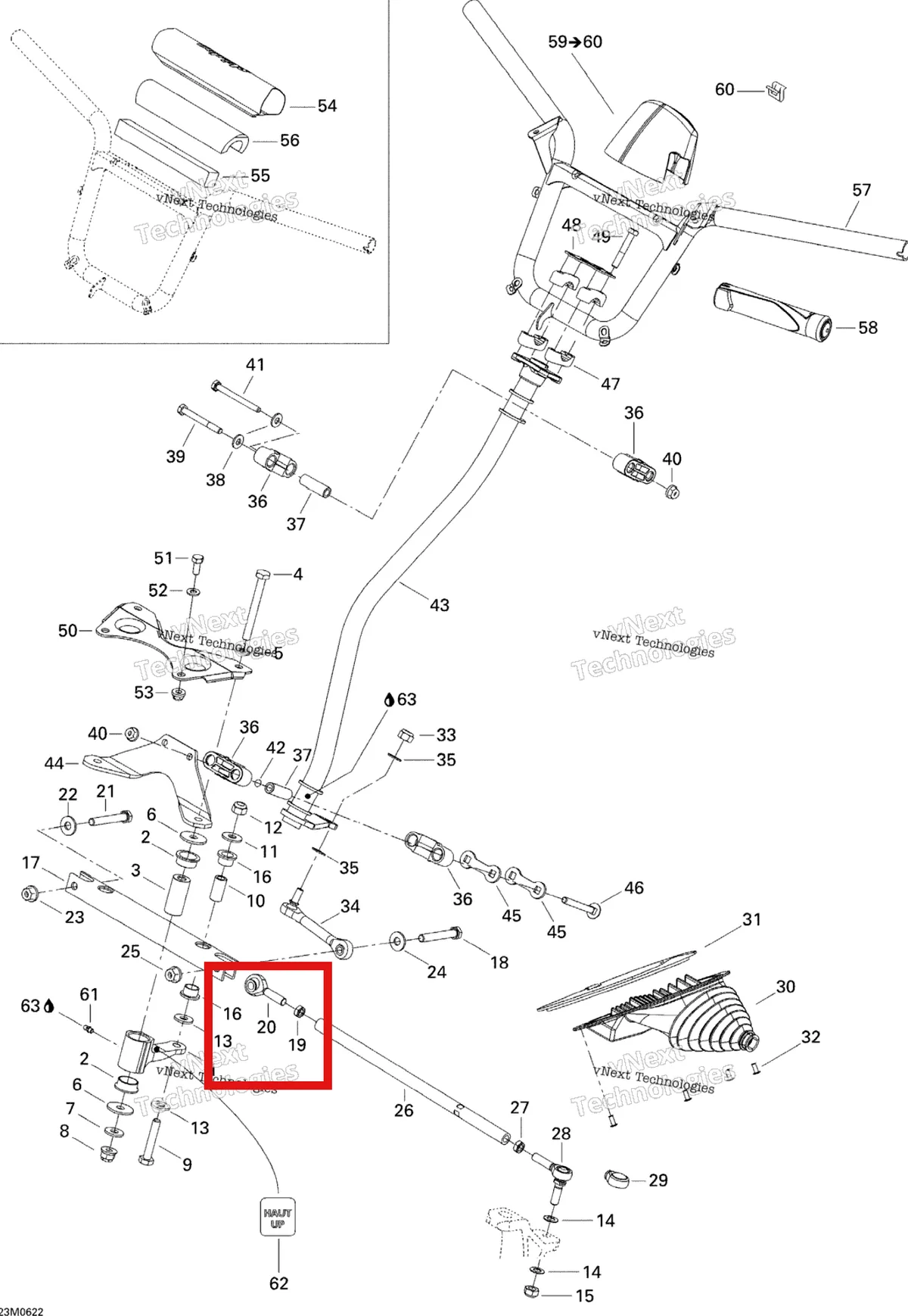 Деталь 506152018 на схеме узла 2006 Ski-Doo Expedition 550F Steering System