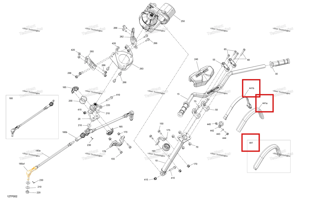 Деталь 506152115 (Ремень) на схеме узла 2026 Can-Am RENEGADE - 4X4 - XMR - 1000R EFI - 5UTA - Hyper Silver Mechanic - Steering