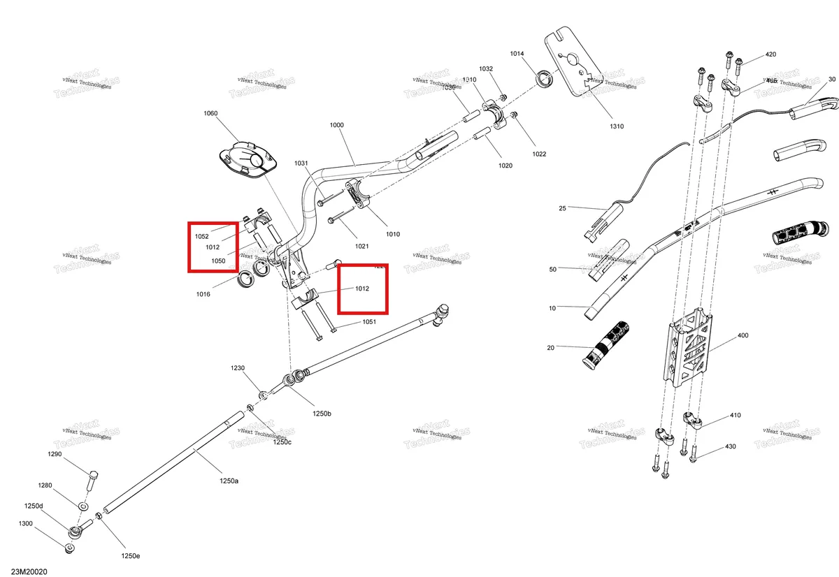 Деталь 506152217 (Нижняя половина-жилье) на схеме узла 2020 Ski-Doo EXPEDITION SPORT 550F Steering - System