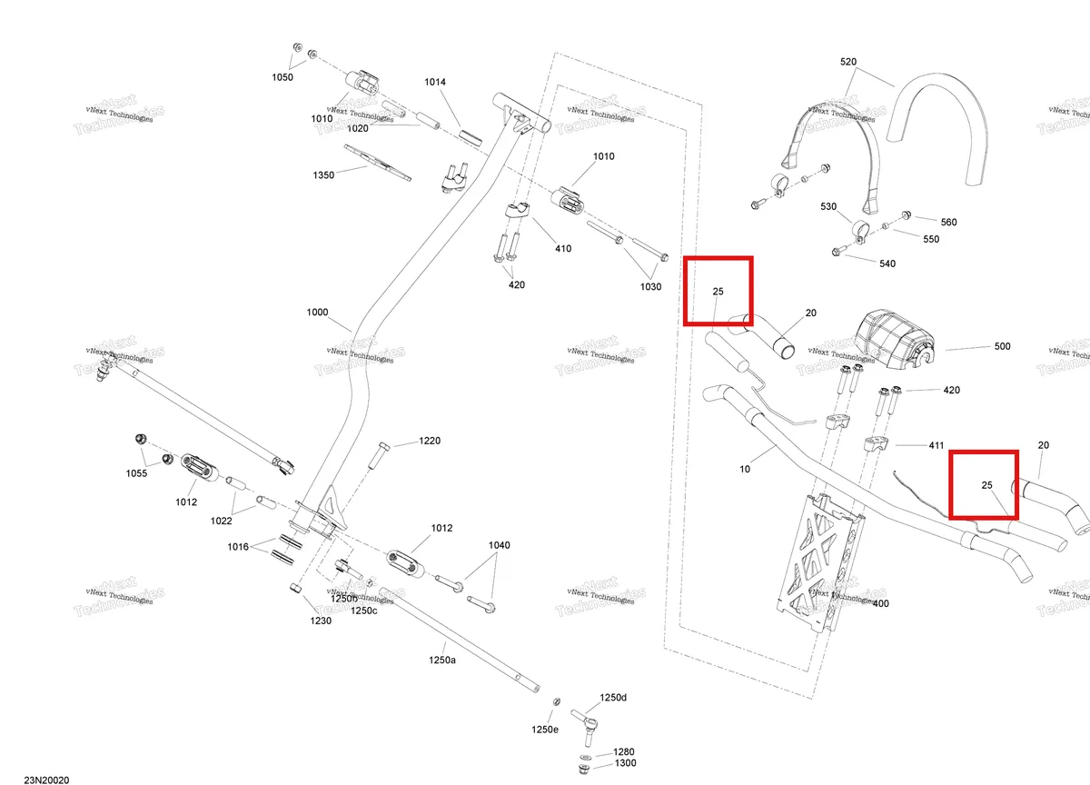 Деталь 506152428 (хомут) на схеме узла 2020 Ski-Doo EXPEDITION SWT 900 ACE Steering - System