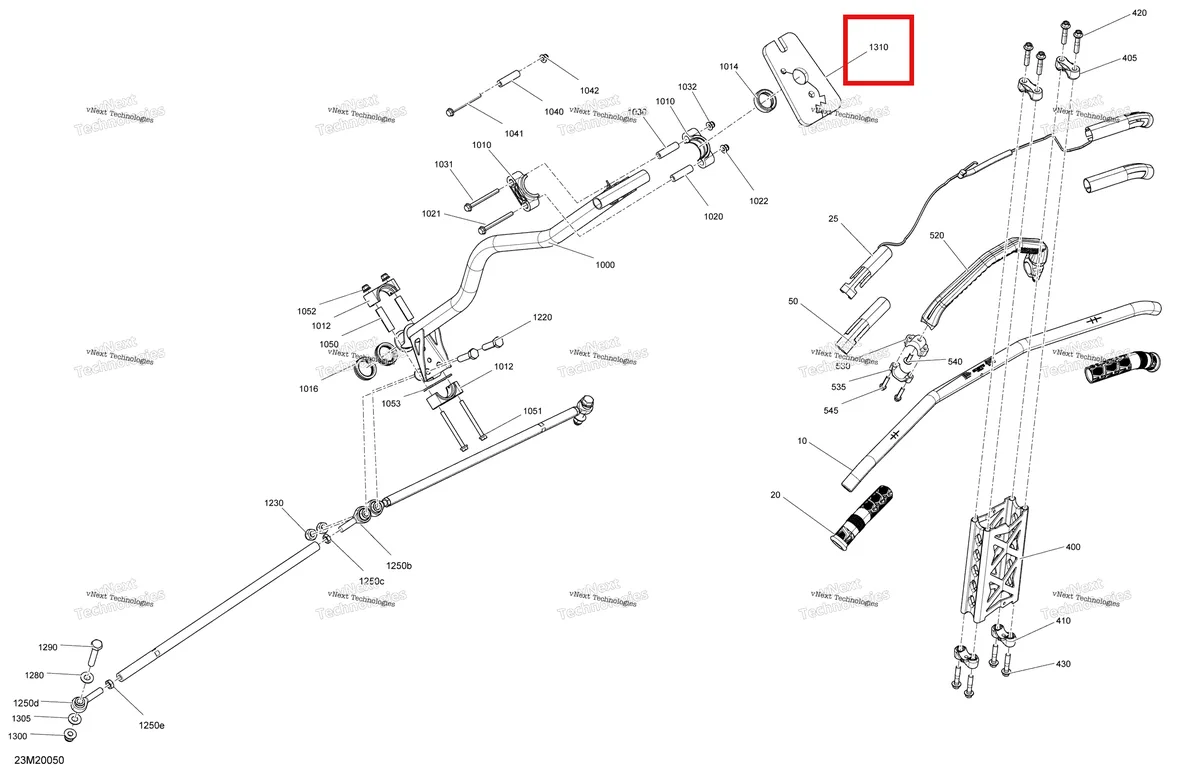 Деталь 506152476 (Подушка) на схеме узла 2020 Ski-Doo TUNDRA 600HO E-TEC Steering - System
