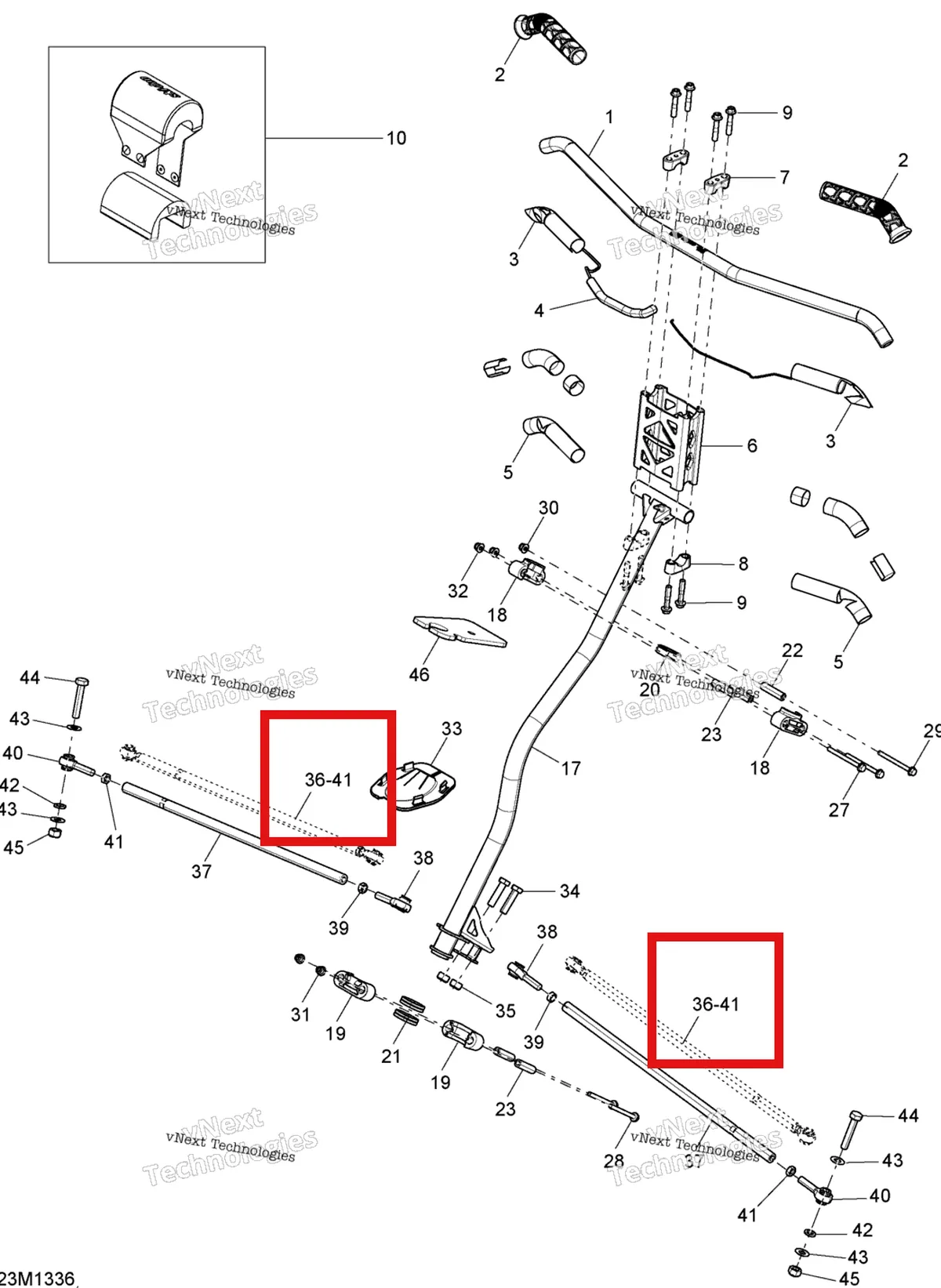 Деталь 506152499 на схеме узла 2013 Ski-Doo MXZ X 600RS XP Steering